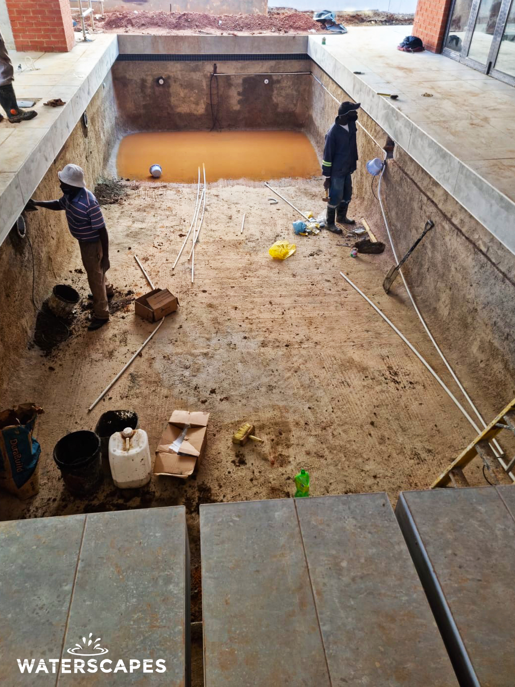 Pool construction - Sanctuary Mandela